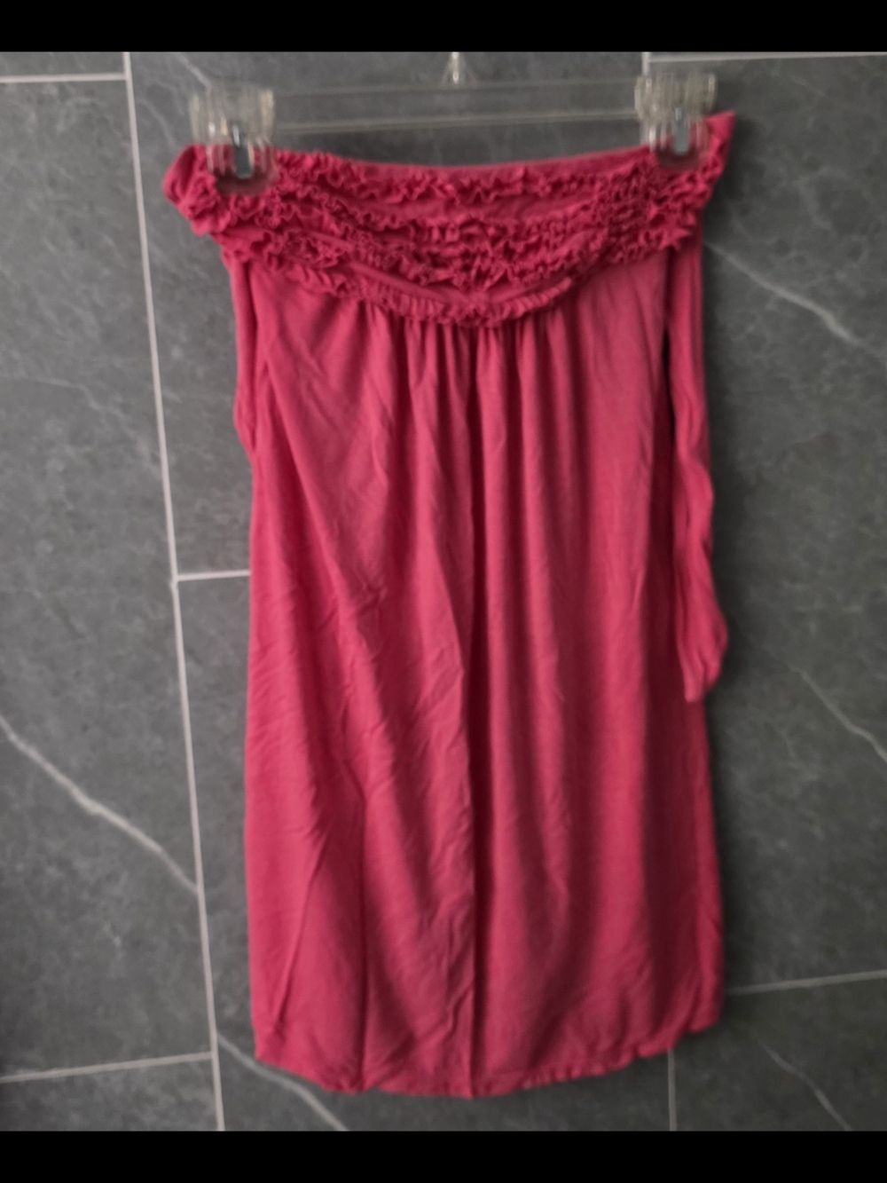 Victoria's Secret Pink Ruffle Strapless Tube Swim Cover Up Tunic Size XS